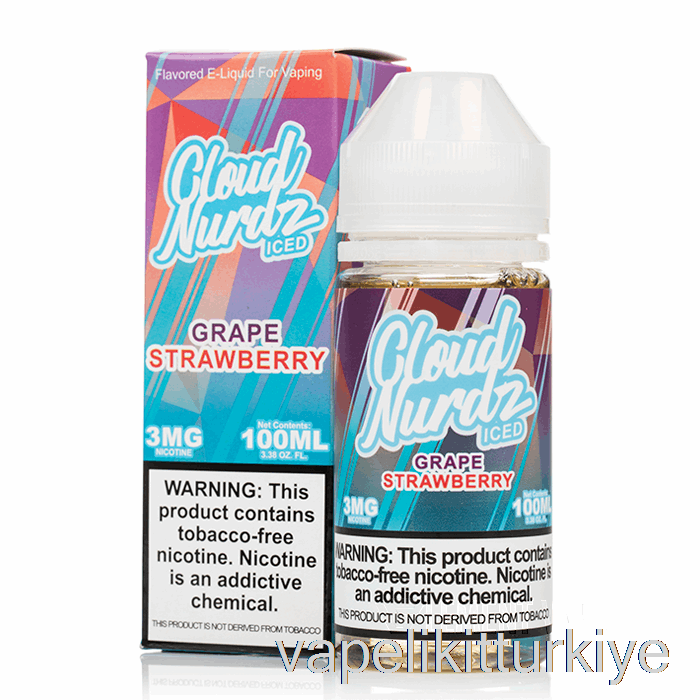 Vape Kalem Vape Mate Buzlu üzüm çilek - Bulut Nurdz - 100ml 6mg